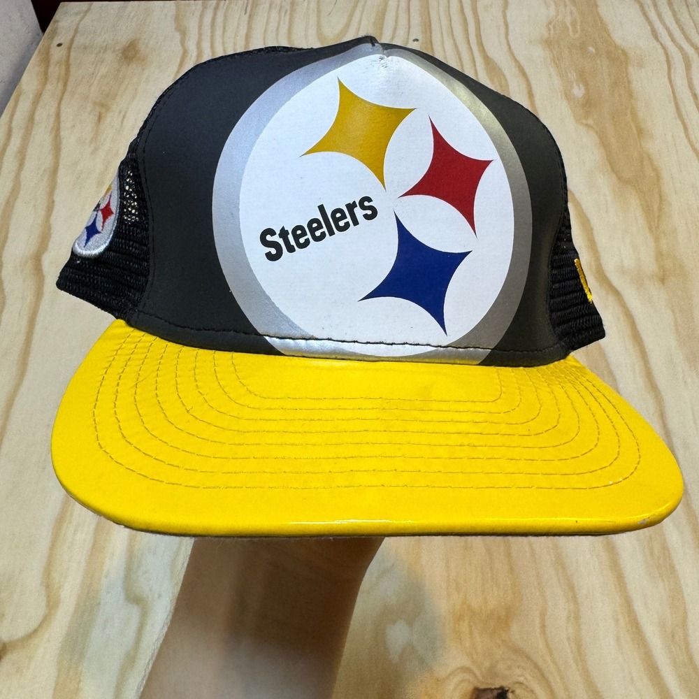 New Era Pittsburgh Steelers NFL Snapback Trucker Hat Black Yellow M/L